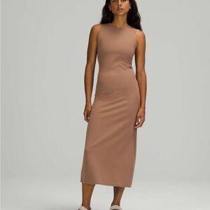 NWT Lululemon Athletics All Aligned Midi Dress Cacao - Size 6